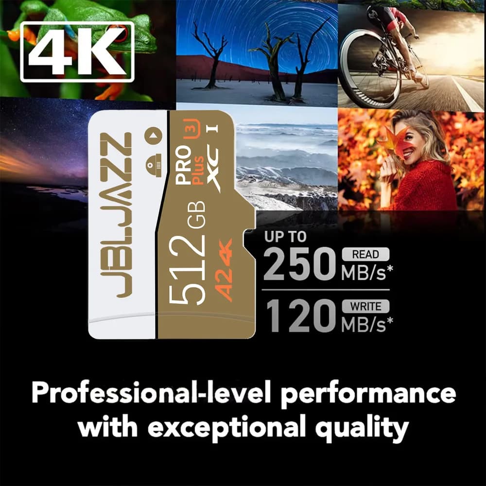 Scheda SD ad Alta Velocità 512GB U3 128GB 256GB 64GB Classe 10 Memoria Flash TF per Fotocamere Video 4K Ultra-HD