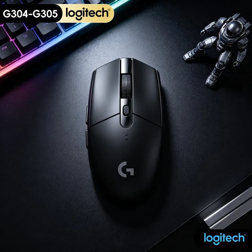 Wireless Logitech G305 Gaming Mouse With LIGHTSPEED, 1Ms Response, 12000 DPI HERO 12K, 6 Custom Buttons, 250H Battery