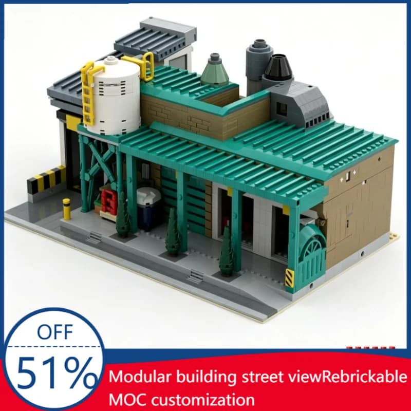 NUOVO Set di Costruzioni Modulari MOC da 3934 Pezzi, Lavanderia e Superlaboratorio, Gioco Educativo da Assemblare, Regalo Creativo di Natale da Collezione
