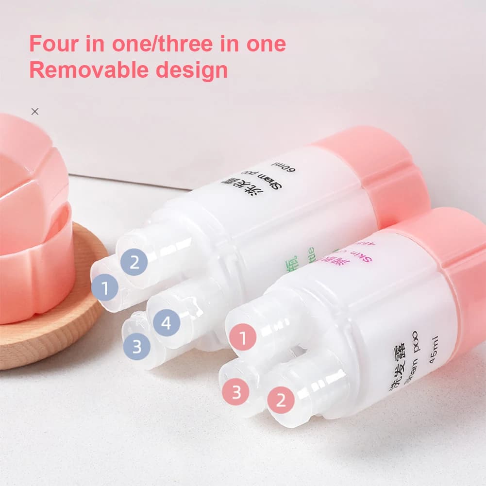 1 pz 4-in-1/3 in 1 set di bottiglie da viaggio organizzato a prova di perdite set di tubi da viaggio contenitori di erogazione per shampoo lozione sapone