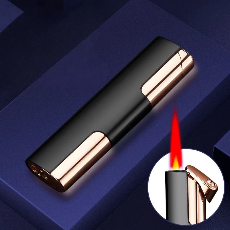 Nuovo Accendino in Metallo alla Moda, Antivento, con Accensione Diretta, Strumento di Accensione Portatile per Esterni, Regalo per le Feste, Alta Potenza