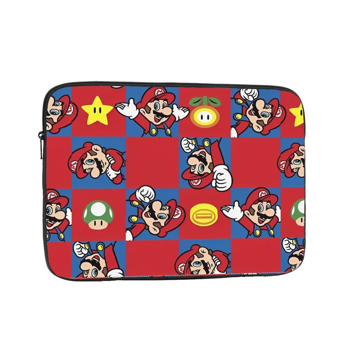 Borsa per Laptop con Stampa Mario e Fungo, Custodia Antiurto per Notebook da 12, 13, 15, 17 Pollici