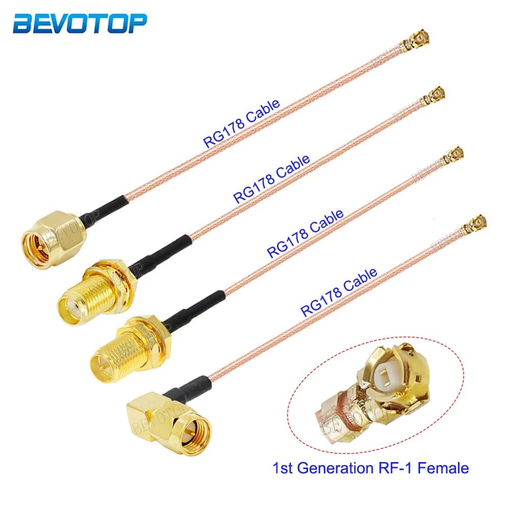 10Pcs/Lot RG-178 SMA Male/Female to U.fl IPX-1 Female Connector SMA to IPX RF Cable Pigtail Jumper for WIFI Router GPS Antenna