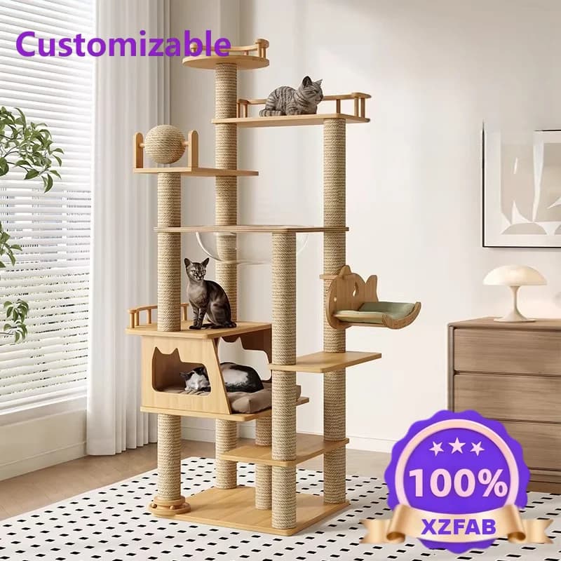 Factory Direct 2026 cat tree integrated small apartment does not occupy an area, special for puppets and big cats