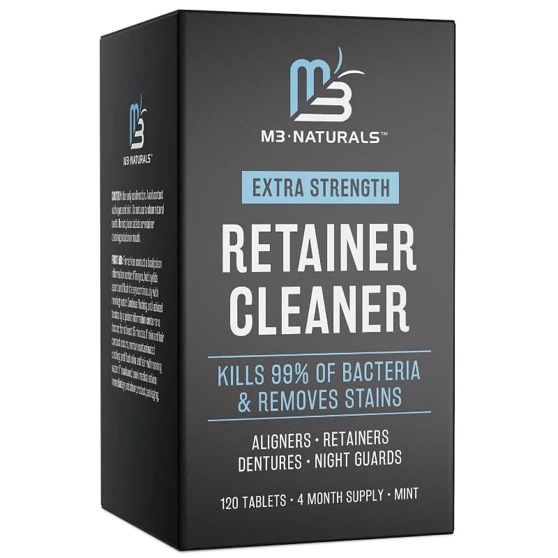 Invisible detergent tablets, removes odours, discoloration, stains and plaques, 4 months supply of prosthetic cleanser