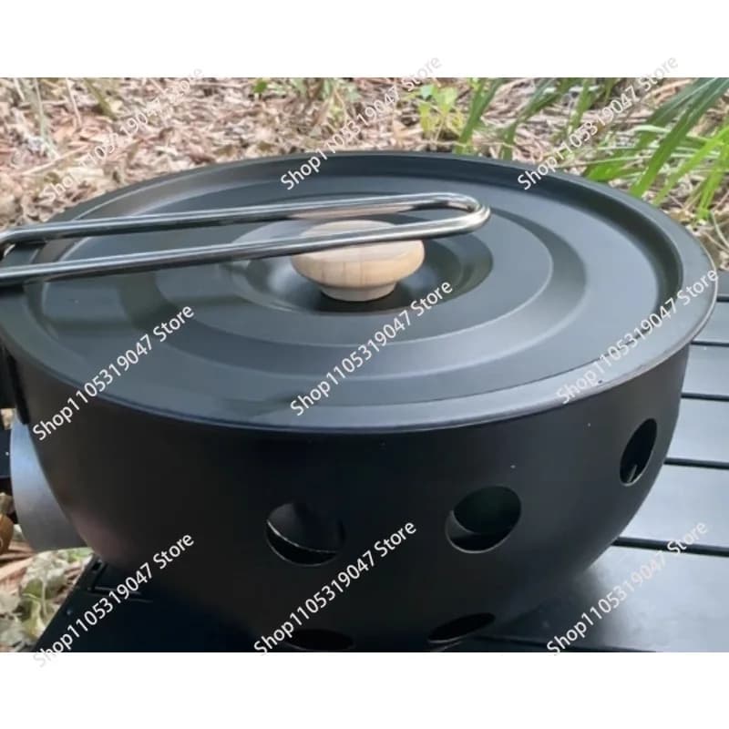 Outdoor Portable Card Stove Gas Stove Integrated Pot For Cooking Stir Frying Camping Picnicking