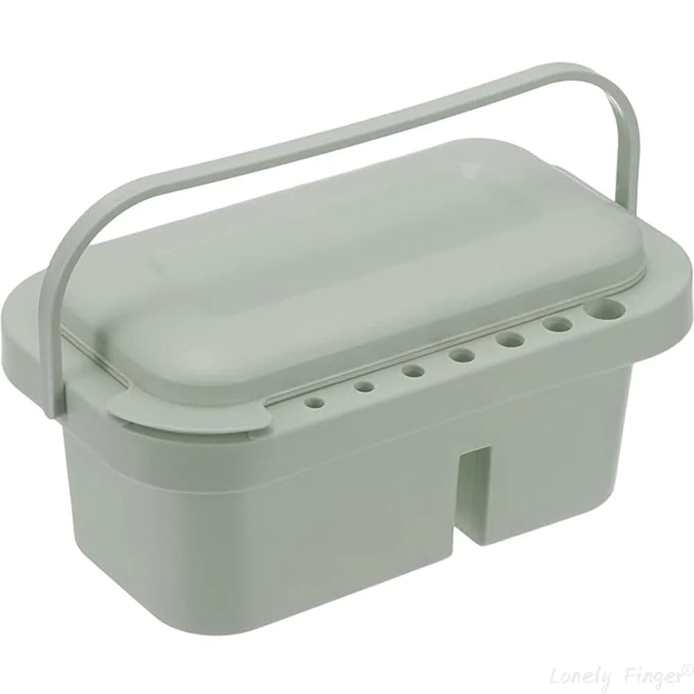 Rondella portatile multifunzione per pennelli con tavolozza di coperchi e manico per la pulizia di vernici acriliche, acquerelli e a base d'acqua