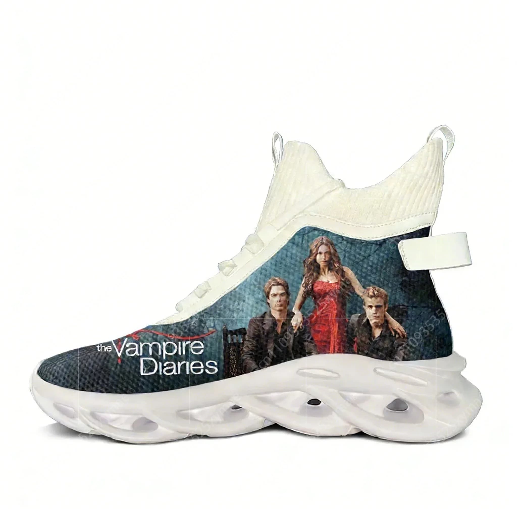 The Vampire Diaries High Top Flats Sneakers Damon Salvatore Scarpe da trekking per uomo e donna Scarpe da viaggio per alpinismo Scarpe da corsa