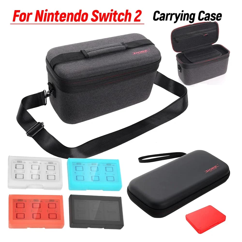 Borsa di Stoccaggio Grande per Switch 2, Custodia Rigida in EVA Antiurto e Scatola per Schede di Gioco per Nintendo Switch 2