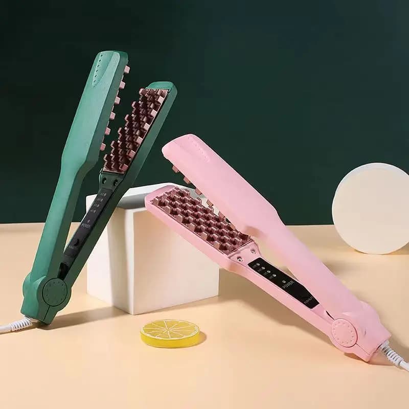 Professional Ceramic Grid 3D Hair Straightener for Moisturizing and Undulating Hair, with 4 Temperatures