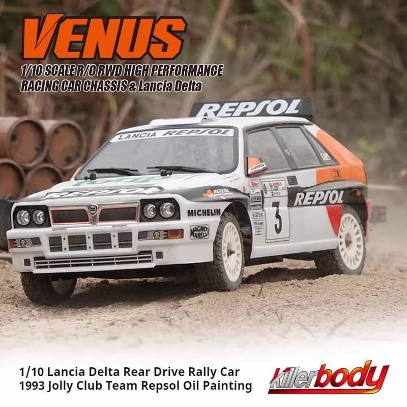 Killerbody 1/10 RC 4WD Spazzolato Simulazione Guida Posteriore Rally Racing Fuoristrada VENUS PC Car shell Telecomando Giocattolo Per Adulti