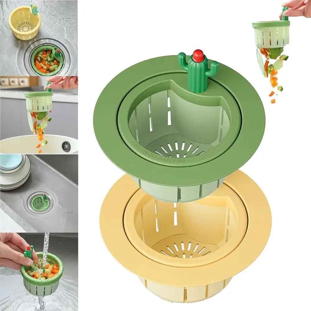 Cactus Kitchen Sink Drain Strainer Easy Cleaning lavello Drain Basket Food Waste Catcher per utensili da cucina