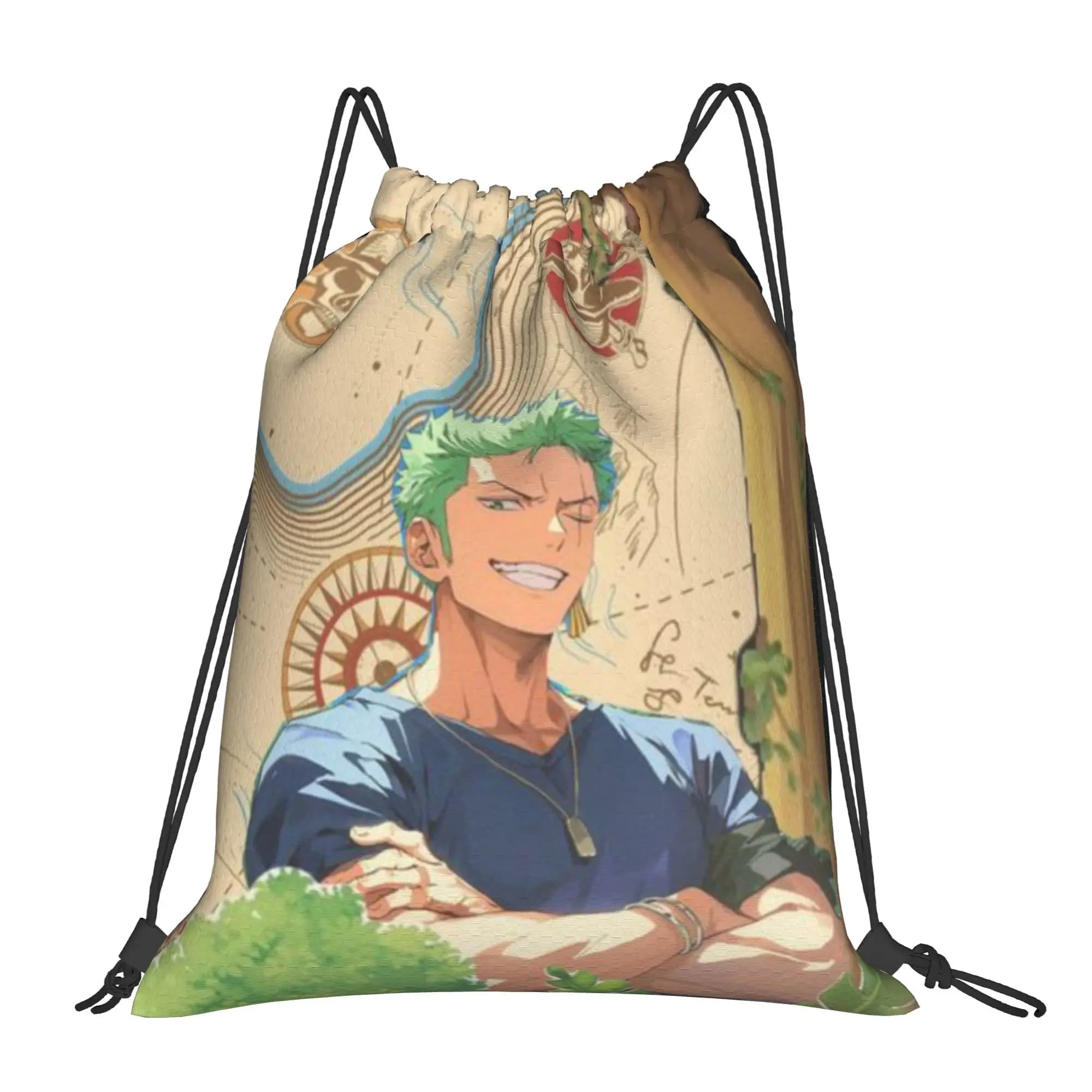 Zaino Portatile con Coulisse One Piece - Il Re dei Pirati, per Viaggi, Ciclismo e Palestra