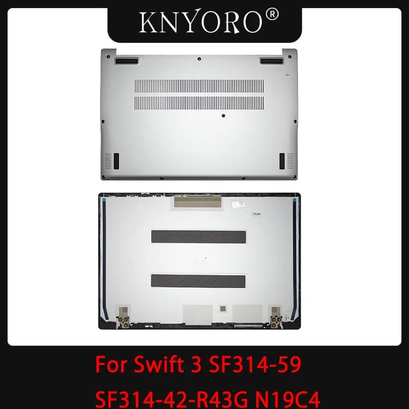Nuova custodia per laptop per Swift 3 SF314-59 SF314-42-R43G N19C4 Schermo LCD Cover posteriore Custodia superiore inferiore Custodia Cover Argento