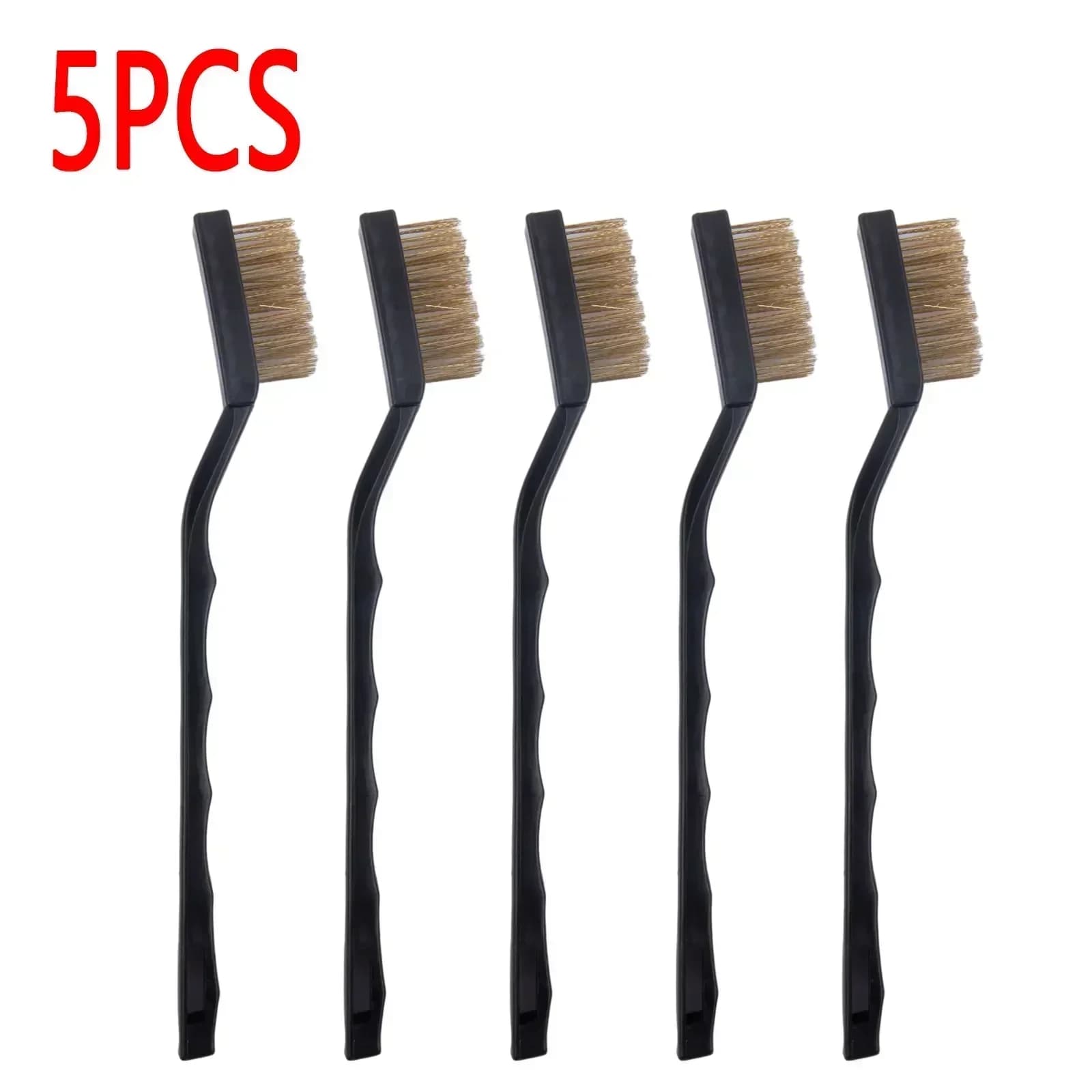 5 pezzi mini spazzole metalliche industriali spazzola metallica in ottone pulizia fai da te vernice antiruggine strumento di pulizia spazzola per pulizia industriale