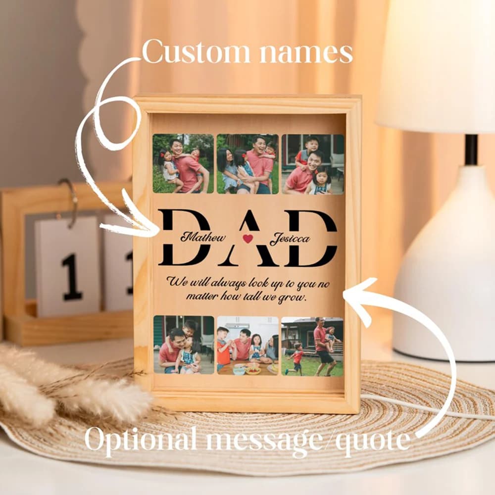 Personalized Acrylic Photo Frame, Couple Decoration, Romantic Gift for Anniversary and Valentine's Day