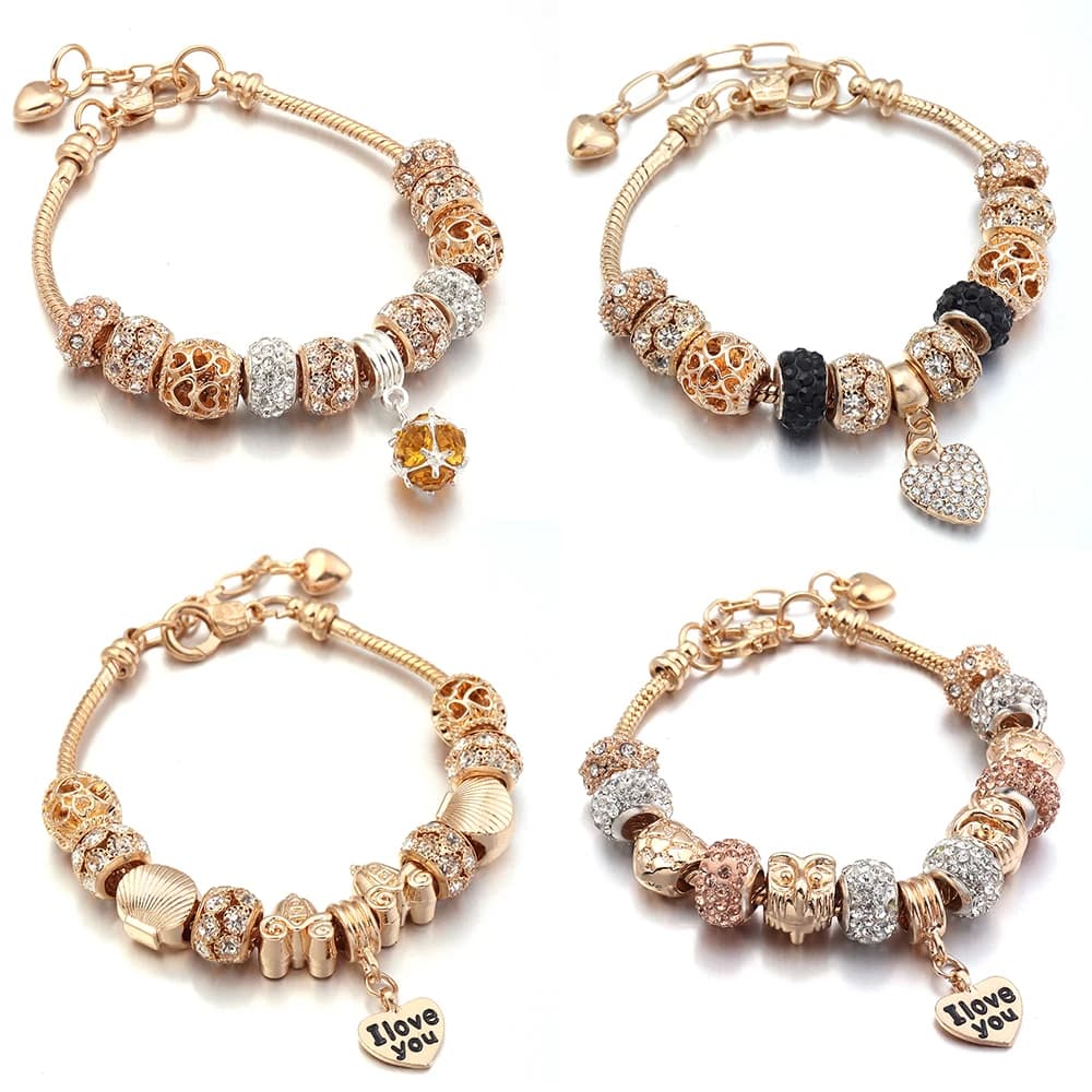 1 pezzo di accessori per gioielli con bracciale di perline di cristallo con perline multielemento alla moda da donna adatti per regali di appuntamenti, feste, festival