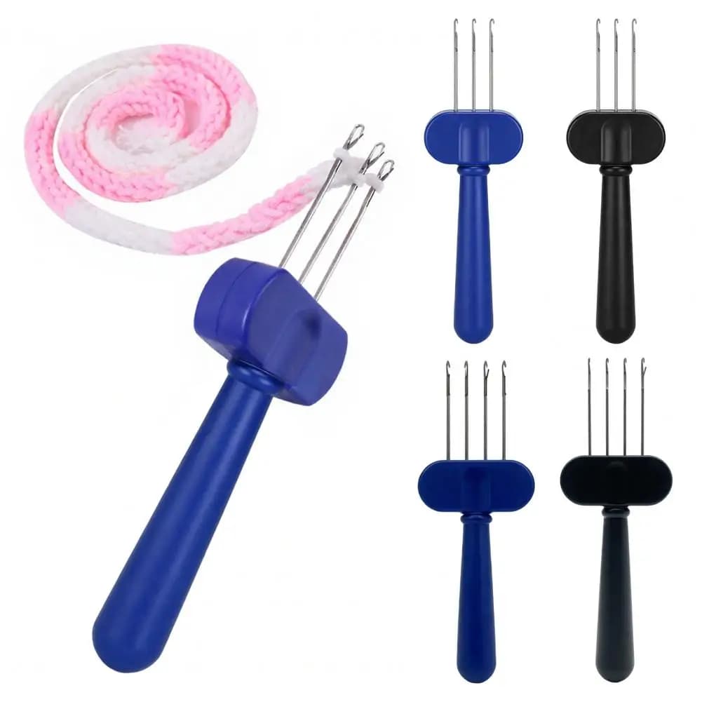Set di 3 uncinetti a gancio con 3/4 denti, Accessori fai da te per lavorazione a maglia, Ago per uncinetto per bordature e finitura filati