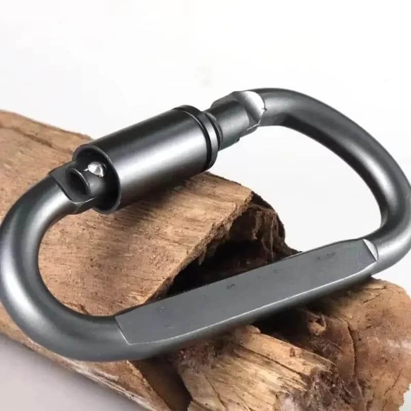 Set di 4-6 moschettoni da esterno per chiavi, campeggio, sopravvivenza, EDC, portachiavi, clip in lega di alluminio, moschettone tattico a D, gancio, moschettoni