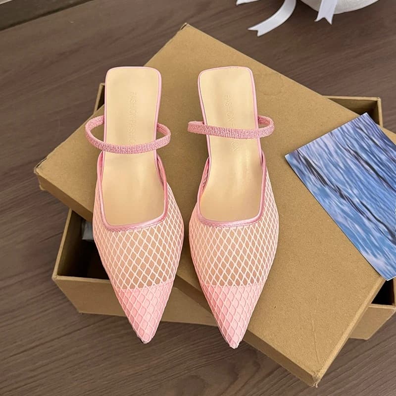Sandali Eleganti Estivi 2026: Nuove Ciabatte da Donna con Rete Traforata, Sandali a Punta, Sexy Slingback con Tacco Alto