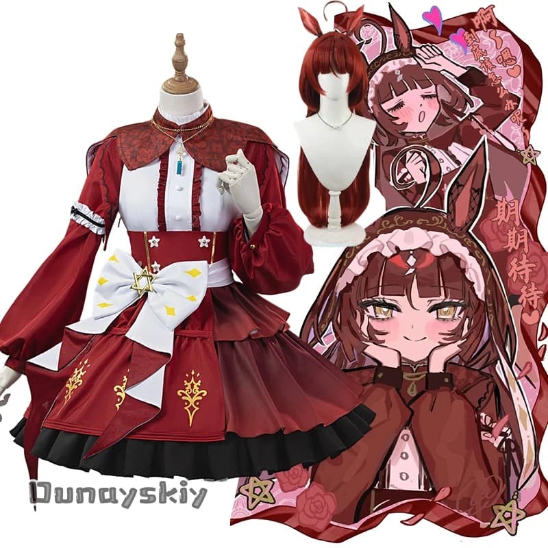 Costume da Cosplay aBNNS*@aBc01 del Gioco Pretty Derby, Outfit Red Desire di Umamusume Reddo Dizaia, Parrucca e Scarpe per Giochi di Ruolo, Halloween, per Adulti