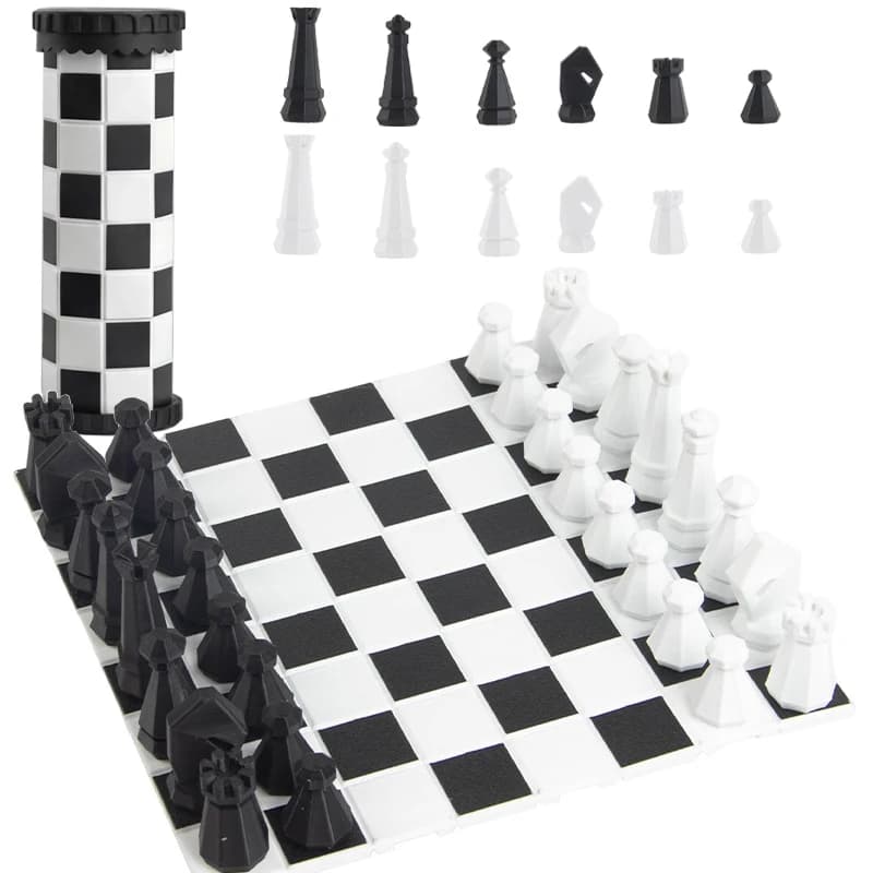 Set di Gioco degli Scacchi Portatile 2 in 1, Gioco Interattivo Creativo Genitore-Figlio, Gomoku Portatile per Viaggi, Casa, Attività all'Aperto, Regalo per l'Interazione Sociale