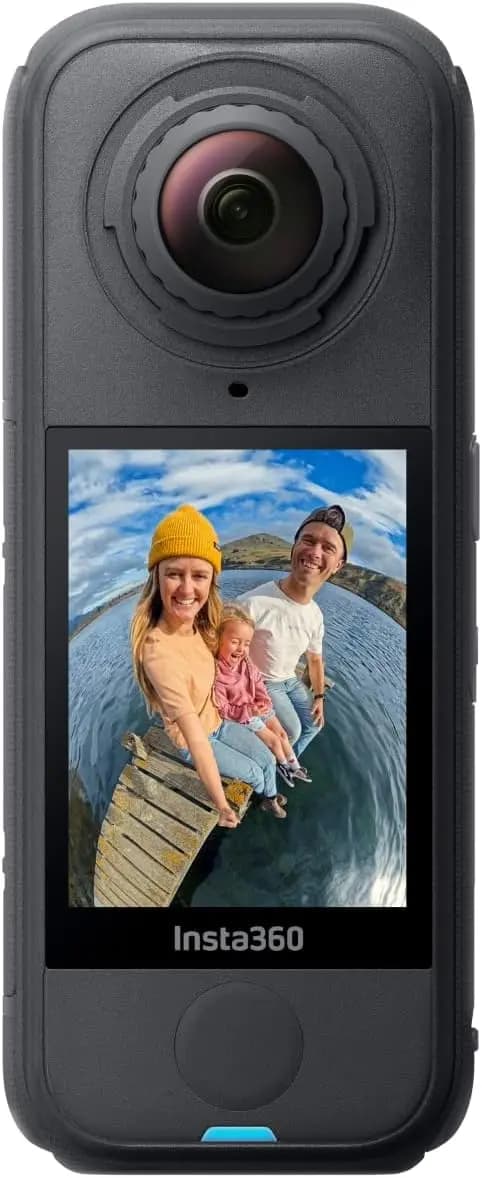 Fotocamera 360° Ultraleggera 165g 8K con Bastone Selfie Invisibile, Lenti Sostituibili e Stabilizzazione Avanzata