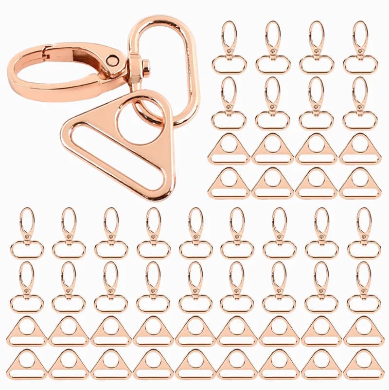 2/5 Set Moschettoni Girevoli in Metallo per Cinghie, Fibbie per Cinghie Borsa, Anelli per Guinzaglio Cane, Accessori per Borse