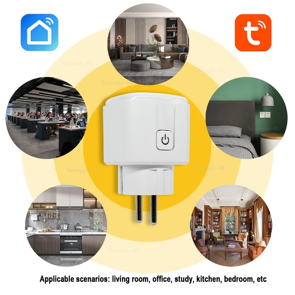 Nuova presa WiFi Tuya intelligente UE presa 16A adattatore di alimentazione monitor APP di controllo remoto wireless per Google Home Alexa