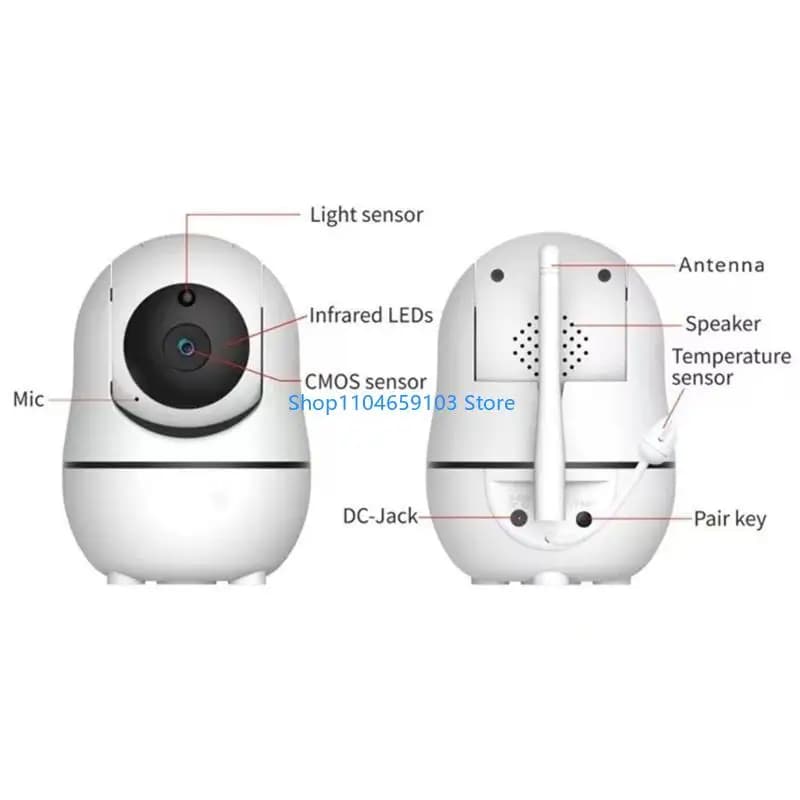 Baby monitor video con ampio display da 3,5" con fotocamera e | Visione notturna | Conversazione bidirezionale | ambiente