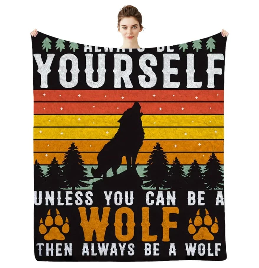1pcs Yourself Power Blanket Cozy Print Soft Blanket - Skin-Friendly and Versatile Shawl for Sofa, Living Room, and Outdoor