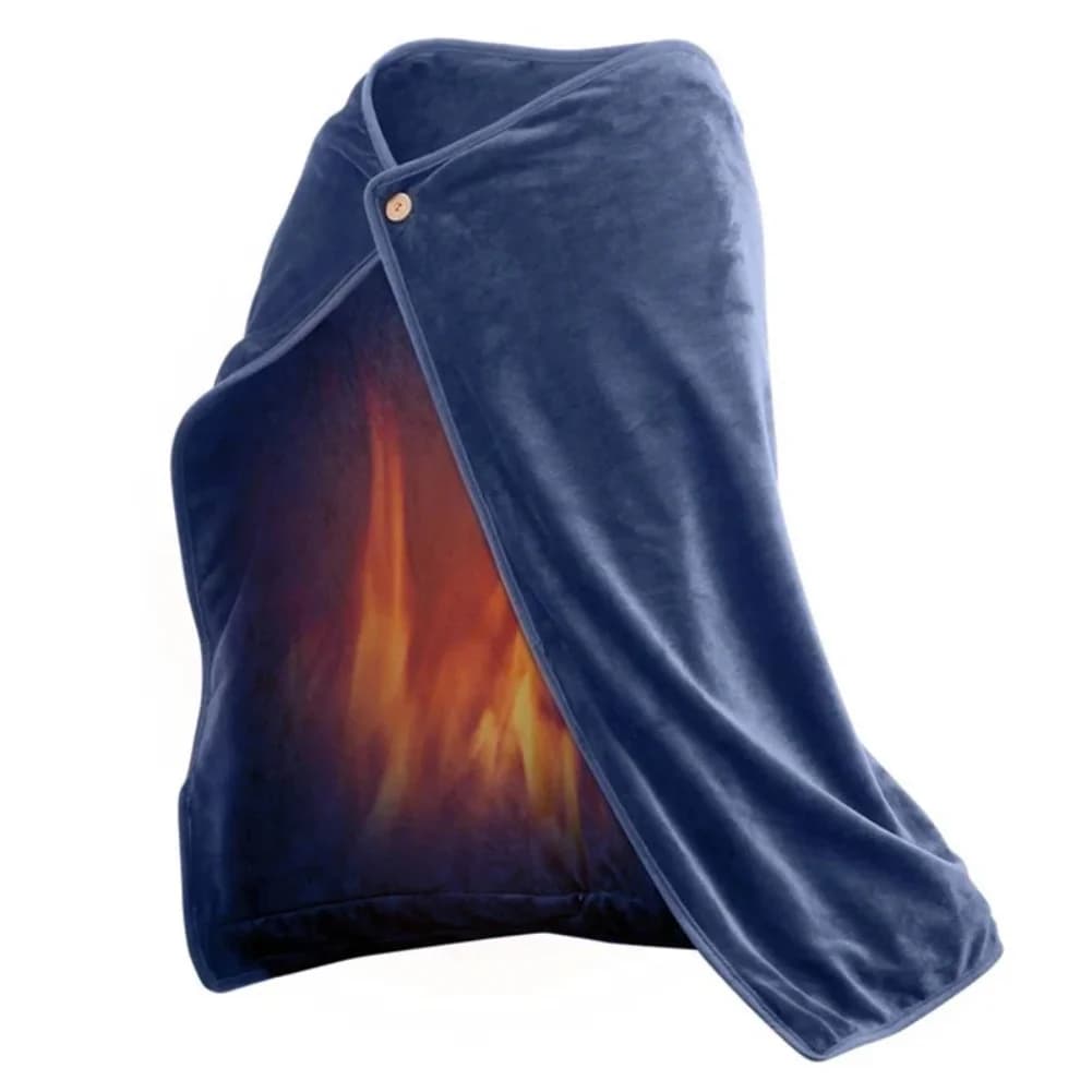 Heated Shawl Pad Electric Blanket with USB Power for Warm Knee Wrap Soft Flannel Fabric and Carbon Fiber Heating Element