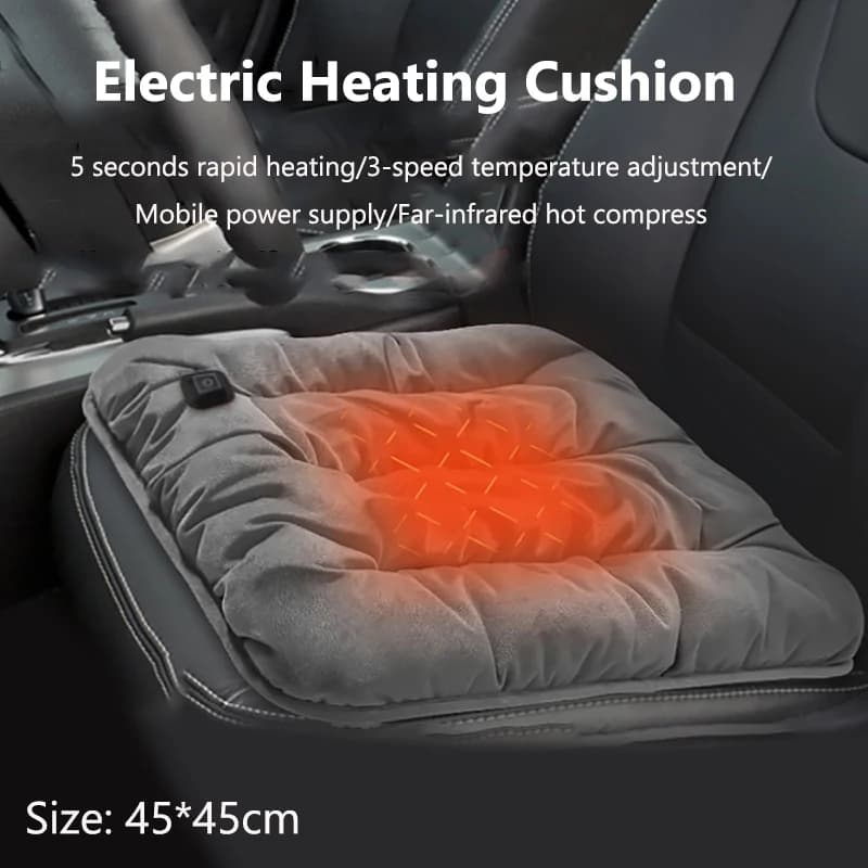Electric Heating Cushion 45cm Chair Car Pet Body Office Winter Heated Pad Warmer Electric Blanket Cat Dog Adjustable Temperature