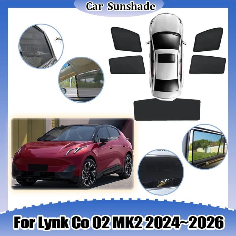 Per Lynk Co 02 MK2 Z20 E335 2024 2025 2026 Tendina Parasole Traspirante in Rete Anti-zanzare per Parabrezza, Accessori Auto