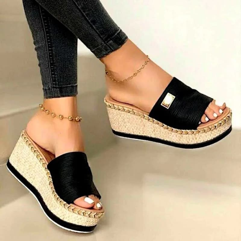 Pantofole da donna Tendenza Scarpe con zeppa da donna Sandali da spiaggia comodi antiscivolo Scarpe da donna taglie forti Sandalias De Mujer Verano 2025