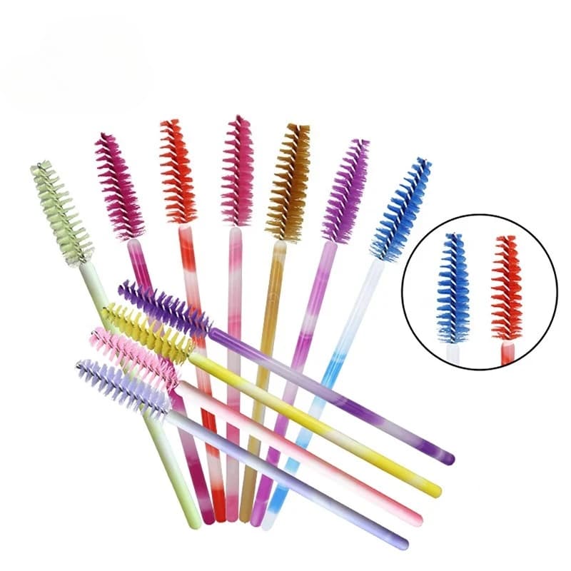 50-Pack Eyelash Brushes Eyebrow Brush Mascara Wands Applicator Cosmetic Eyelashes Extension Tools Eyelash Spoolies for Makeup,