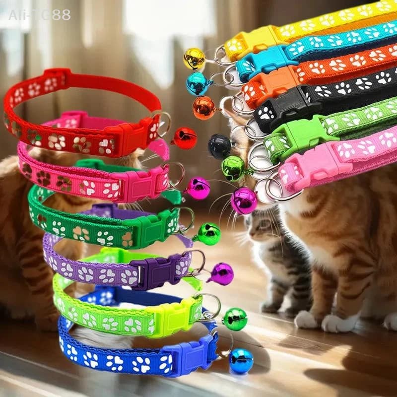 Guinzaglio per Cani con Stampa Zampa e Collare Regolabile, Set Collare per Cuccioli, Guinzaglio da Passeggio Traspirante per Cani e Gatti, Accessori per Animali Domestici