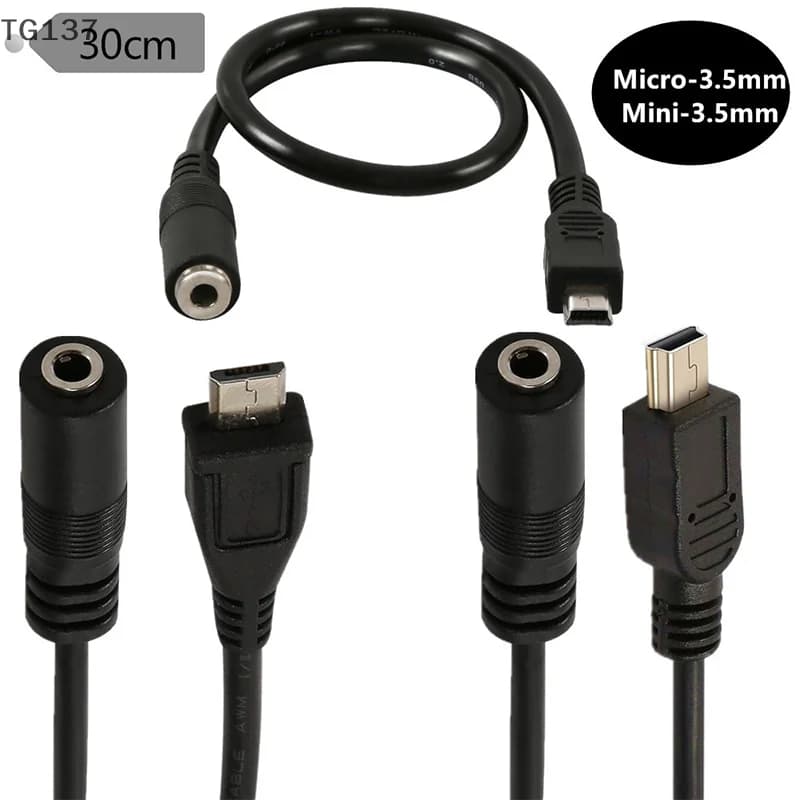 Cavo audio per presa adattatore per cavo per cuffie da micro USB a jack da 3,5 mm per adattatore di conversione per microfono con clip attiva