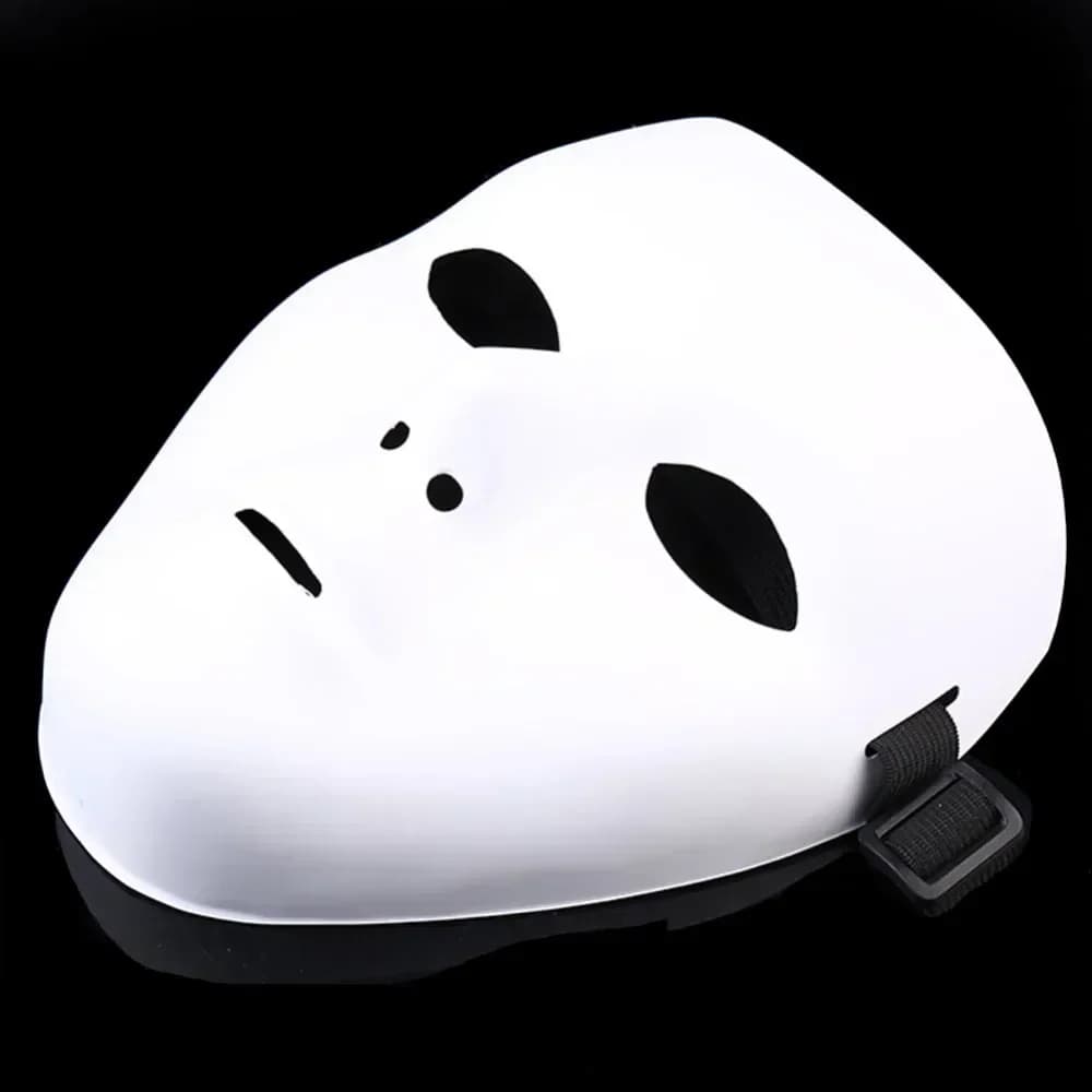 2025 Maschera per il viso JabbaWockeeZ bianca di Halloween Maschera per spettacoli di danza fantasma hip-hop
