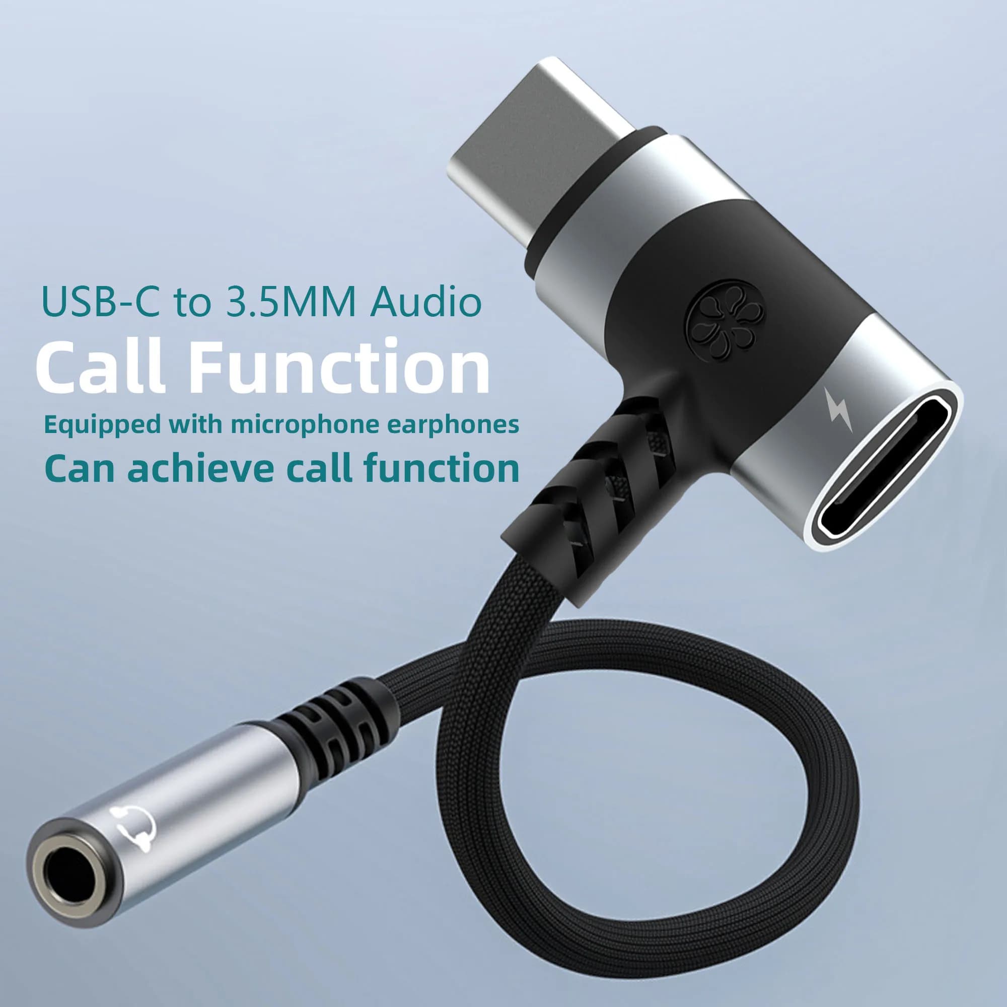 Adattatore audio USB-C a 3,5 mm 2 in 1 - Ricarica rapida PD da 100 W e jack per microfono Aux per telefono e tablet