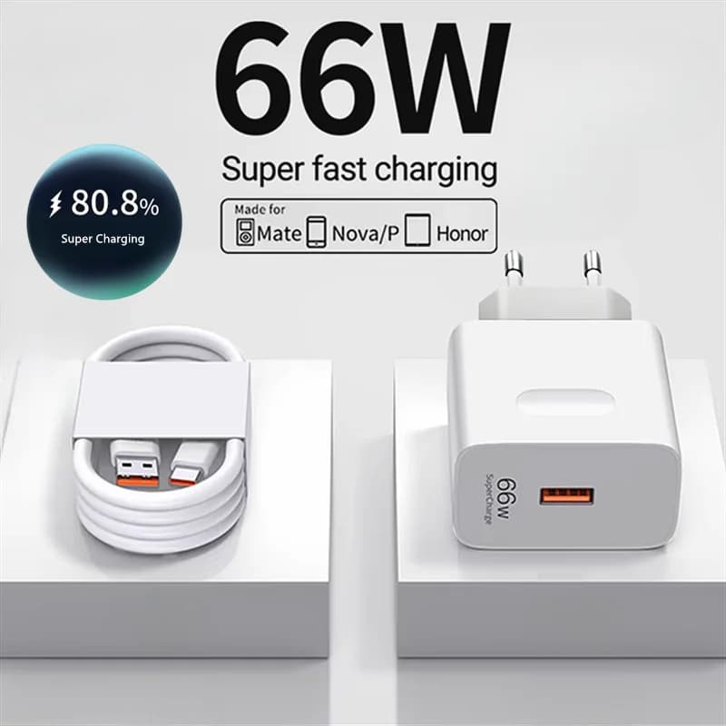 Cavo caricabatterie super veloce tipo C 6A 66W per Huawei Mate 40 50 60 P50 P60 Nova 8 9 10 Honor 50 70 90 100 200 Lite X7 X8 X9 Magic 5
