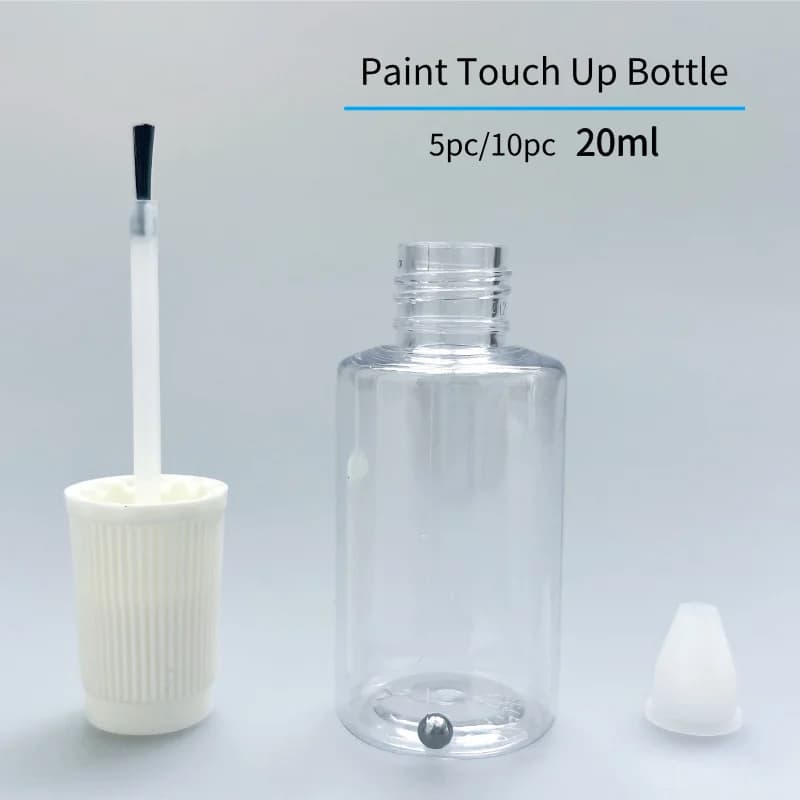 Bottiglia di miscelazione di vernice in plastica da 20 ml Bottiglia di ritocchi Bottiglia di stoccaggio di vernice Bottiglia di pigmento Bottiglie di smalto Contenitori per artigianato fai da te