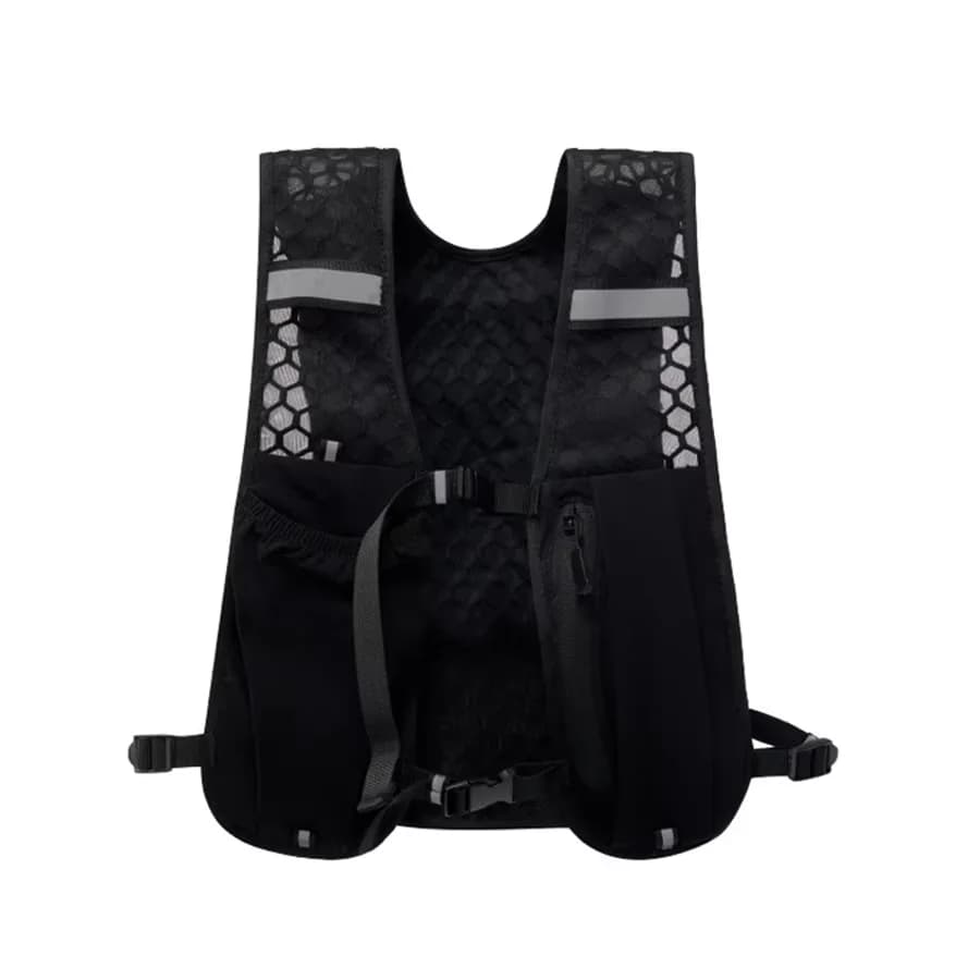 Lightweight Running Vest Reflective Hydration Pack with Water Bottle Holder Phone Pocket for Marathon Trail Jogging