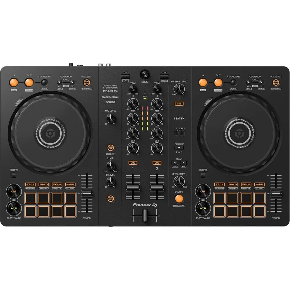 Controller DJ FLX4, 2 Deck, Supporto Streaming, per PC Mac iOS Android, Grafite