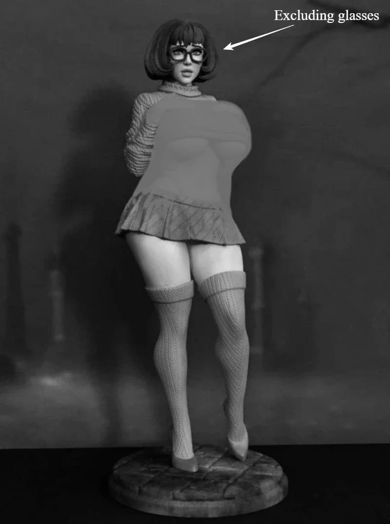 1/24 Scale DieCast Resin Figure Model Kit Girl Hobby Miniature Toys (No Glasses) Unassembled and Unpainted DIY Diorama