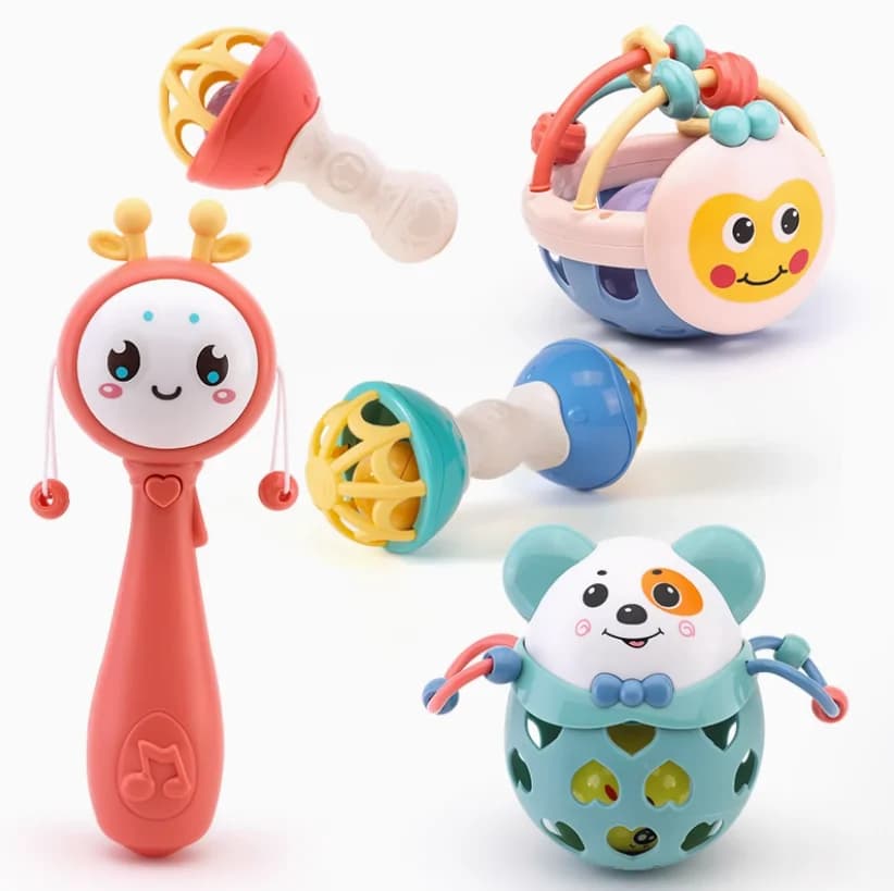 Sonagli per bambini Giocattoli 0 12 mesi Giochi per bambini Massaggiagengive Giocattolo sensoriale per neonati Giocattoli per lo sviluppo educativo per neonati 1 2 anni