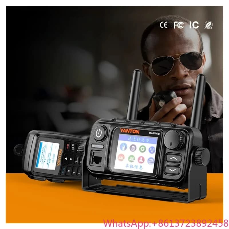 Walkie Talkie a lungo raggio 25W Radio mobile analogica UHF VHF Dual Band 4G POC Dual Mode YANTON TM-7700D