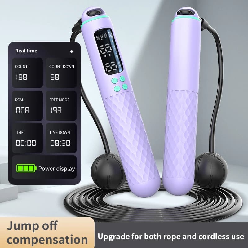 Jumping Racing with Calorie Counter for Smart Adjustable Jumping for Fitness Exercises and Losing Weight Count Steel Traini Home Sport