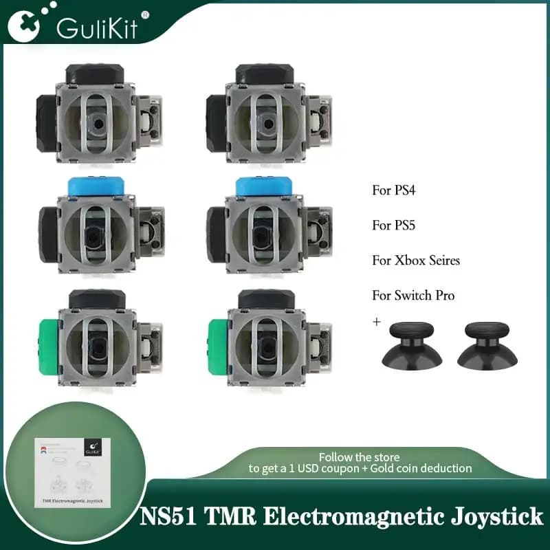 Gulikit NS51 Joystick elettromagnetico TMR anti-deriva, sostituzione riparazione gamepad per controller Switch Pro PS5 PS4 Xbox Series