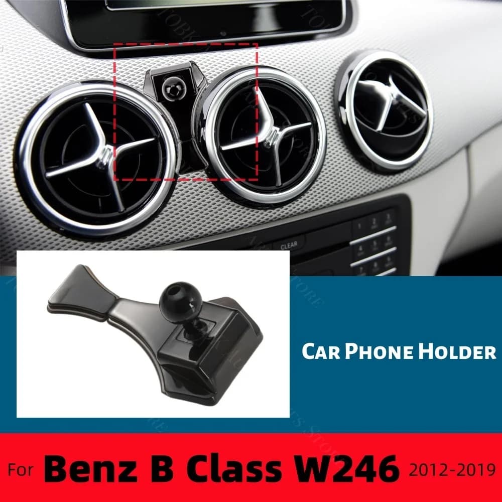 Per Mercedes Benz Classe B W246 2012-2019 Supporto per telefono cellulare per auto Girevole in silicone antiscivolo Ricarica wireless Accessori per auto